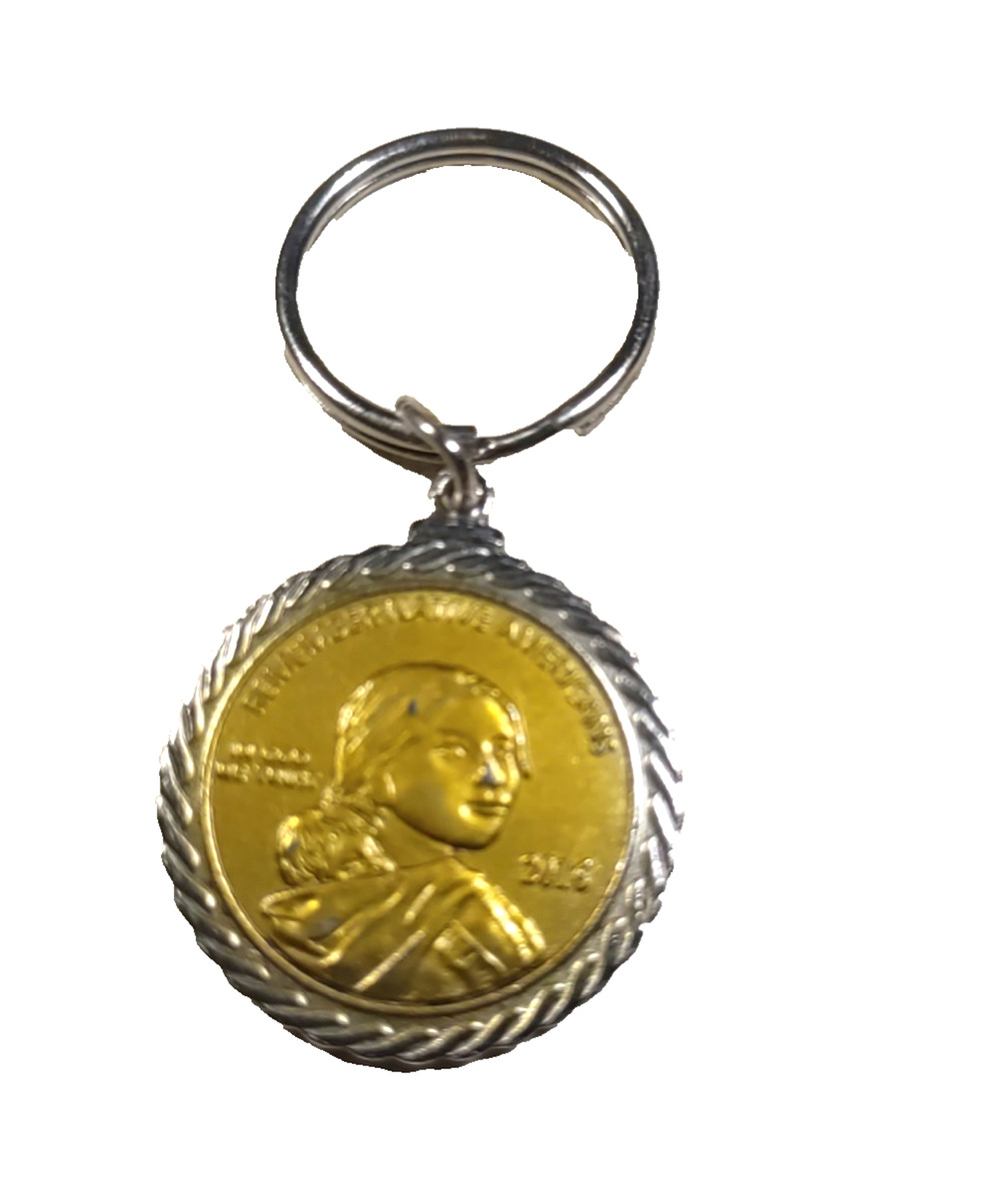 Remember Native Americans Code Talkers Keychain Silver Gold Tone 2006